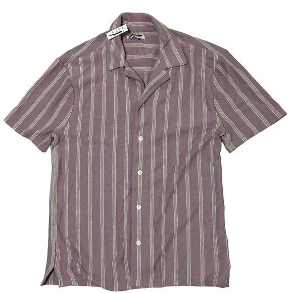 NWT Madewell Easy Short-Sleeve Shirt in Stripe Jacquard Size XS - Picture 4 of 7